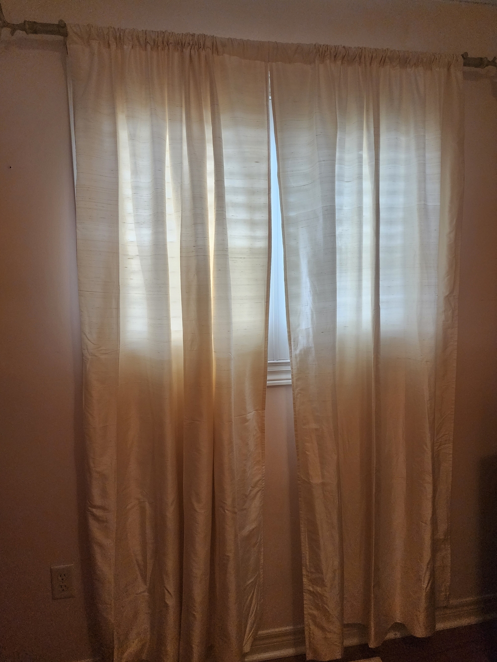 Classic Pottery Barn Ivory Curtain Panel Pair - Neutral Home Accent